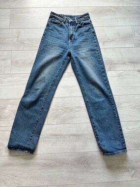 SHEIN Dark Blue Straight Leg Jeans